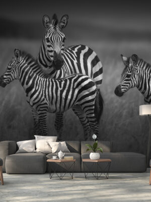 High,Ceiling,Loft,Living,Room,3d,Render.there,Are,White,Brick Naadloos behang